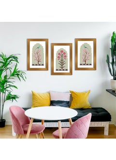 Paper Plane Design PAPER PLANE DESIGN Large Panels Frame Painting For Wall Decoration Vintage Ethnic Aesthetic Wall Painting For Living Room With Golden Frames. Wall Decor. (A)  - Image 5