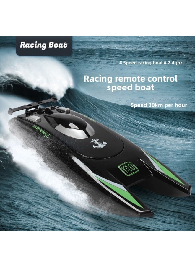 Remote Control Boat Speedboat High Speed Electric Children's Day Gift Toy Boy Ship Wireless Large Waterproof Model-Colour:Fiery Red -Specification:One Set Of Batteries (lasts 30 Minutes)  - Image 3