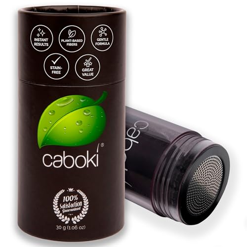 Caboki Hair Fibers for Thinning Hair Natural PlantBased Hair Powder for Men Women Instantly Thicker Fuller Looking Hair Clean Ingredients 30g 90Day Supply Dark Gray - Image 1