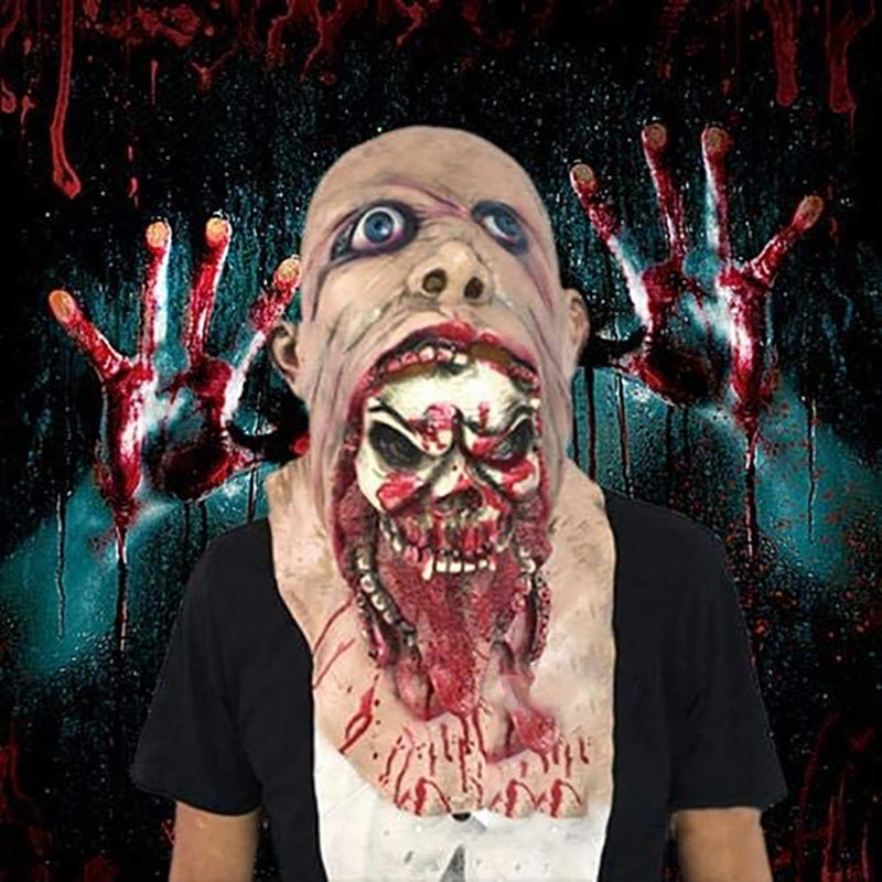 Halloween Charlie Latex Mask Scary Mask Full Head Face Breathable Halloween Mask Horrible Mask Disgusting Face - Image 3