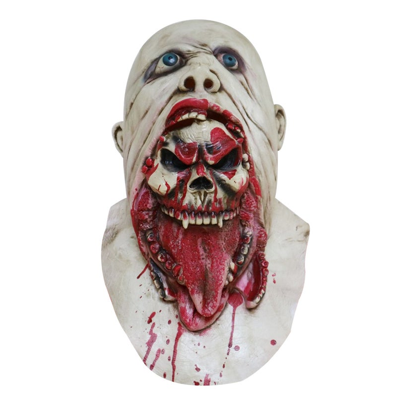 Halloween Charlie Latex Mask Scary Mask Full Head Face Breathable Halloween Mask Horrible Mask Disgusting Face - Image 2