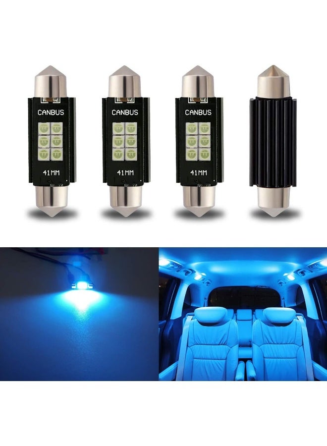 iBrightstar 9-30V Extremely Bright 211-2 212-2 578 Festoon LED Bulbs Error Free for Interior Map Dome Lights and License Plate Courtesy Lights, Ice Blue - Image 1