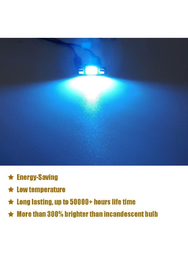 iBrightstar 9-30V Extremely Bright 211-2 212-2 578 Festoon LED Bulbs Error Free for Interior Map Dome Lights and License Plate Courtesy Lights, Ice Blue - Image 3