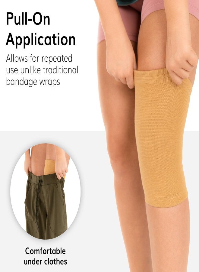 BraceAbility Elastic Slip-on Knee Sleeve | Flexible Fabric Knee Pain Compression Bandage for Stretchy, Lightweight & Comfortable Support (XL) - Image 5