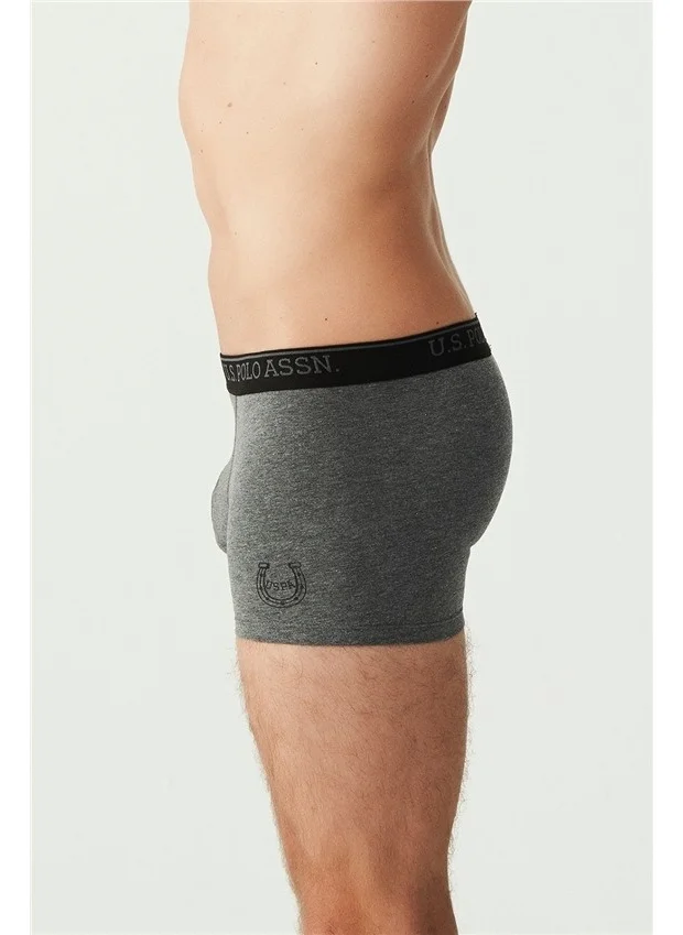 U.S. Polo Assn. Plain Black Printed Black and Anthracite 3-Pack Men's Boxers