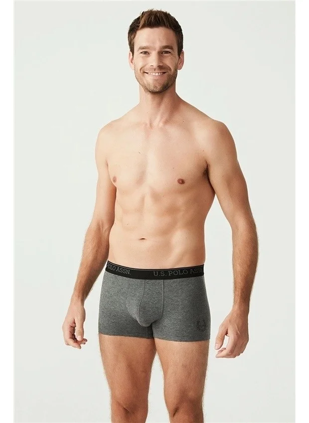 U.S. Polo Assn. Plain Black Printed Black and Anthracite 3-Pack Men's Boxers