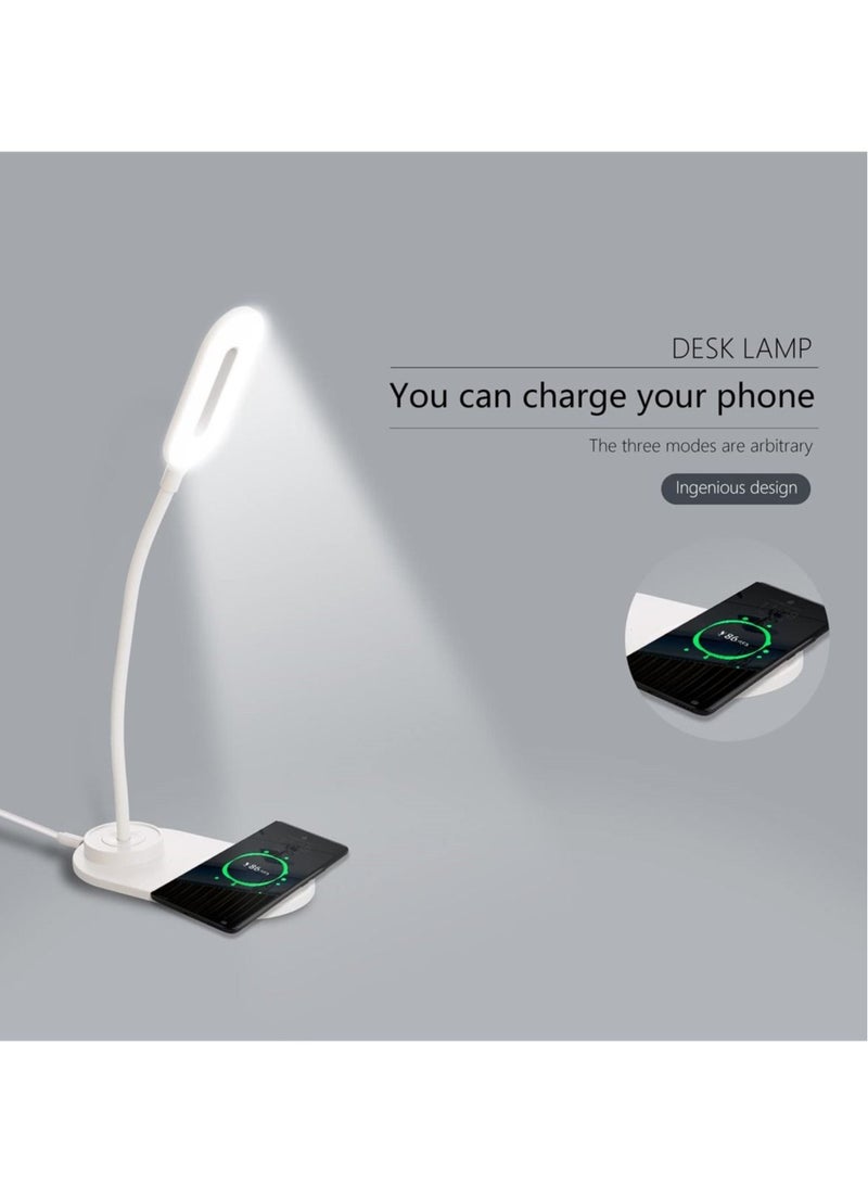 Captaintech Wireless Charging LED Desk Lamp, 3 Color Modes, 360° Rotating, Fast 10W Wireless Charger, Ideal for Office, Study, and Home - Image 5