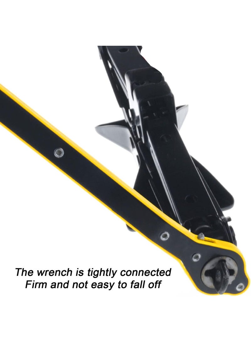 Universal Jack Ratchet Wrench – 360° Swivel Labor-Saving Scissor Jack Tool for Tire Wheel Nuts (Hexagon & Cross) - Image 3