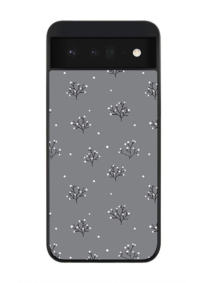 Rugged Black edge case for Google Pixel 6 5G Slim fit Soft Case Flexible Rubber Edges Anti Drop TPU Gel Thin Cover - Winter Splinter
