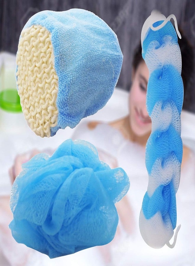 Ekan Dual Sided Back Scrubber Brush and Sponge Sole Cleaner Shower Bath Belt Pack of 1 - Image 1