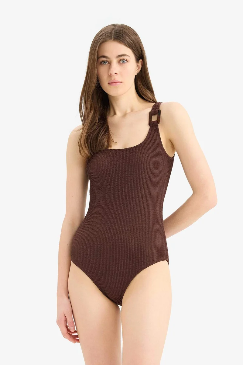 ديفاكتو Fall in Love Regular Fit Crepe Swimsuit