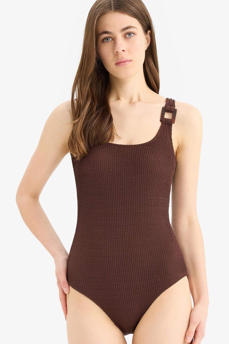 DeFacto Fall in Love Regular Fit Crepe Swimsuit - Image 1