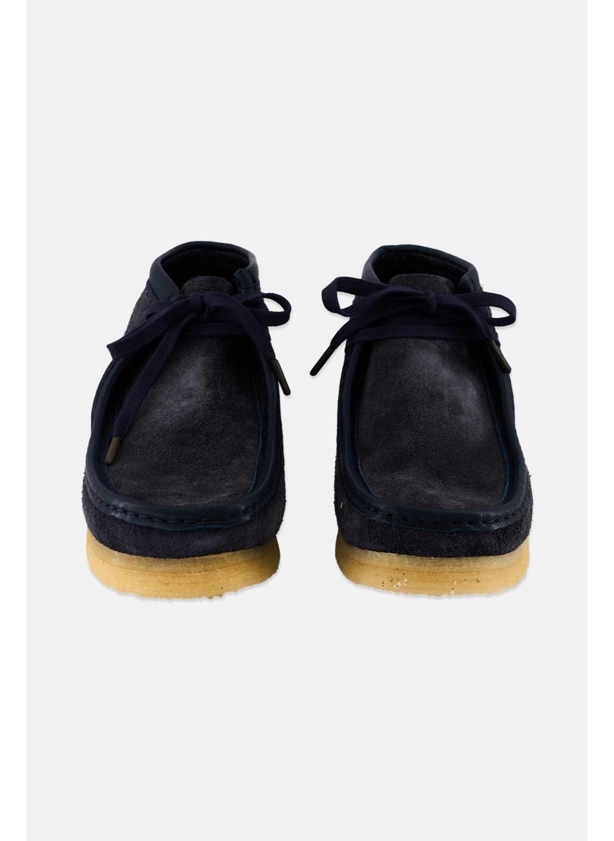 clarks Men Standard Wallabee Lace Up Ankle Boots, Navy  - Image 3