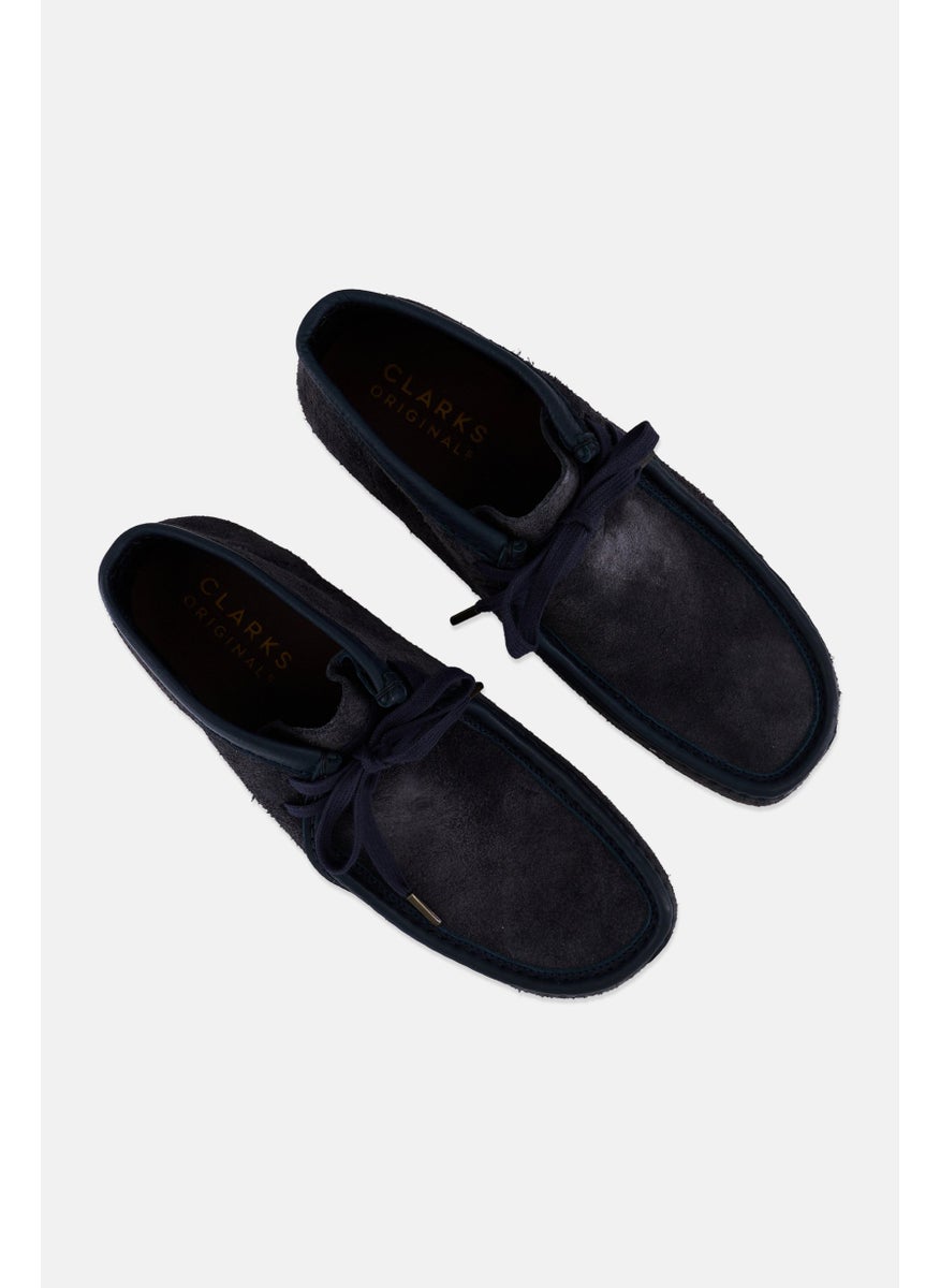 clarks Men Standard Wallabee Lace Up Ankle Boots, Navy  - Image 4