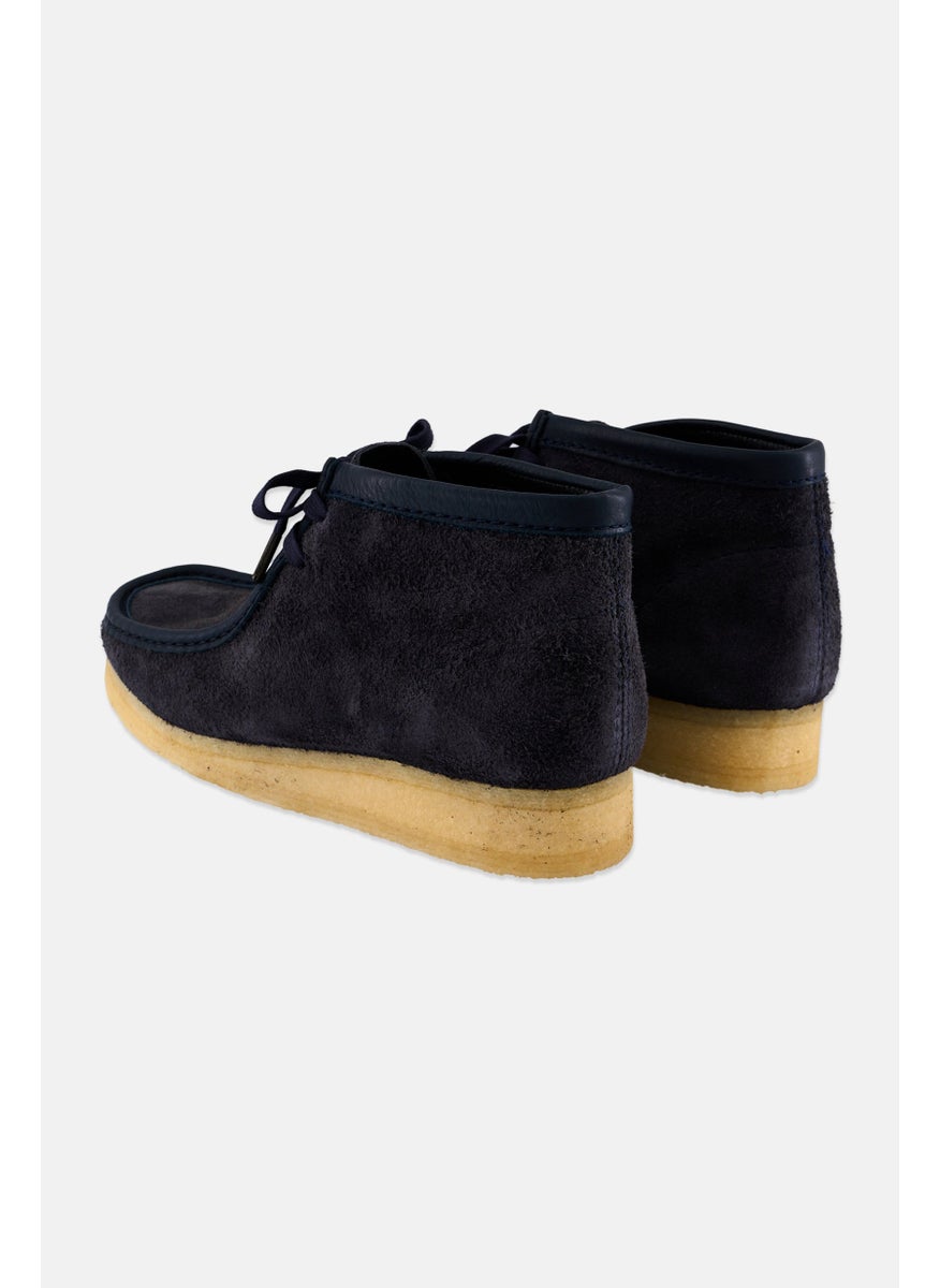 clarks Men Standard Wallabee Lace Up Ankle Boots, Navy  - Image 2