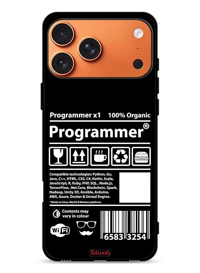 Tolwak Apple iPhone 17 Pro Max Protective Case Cover Programmer Sticker - Image 1