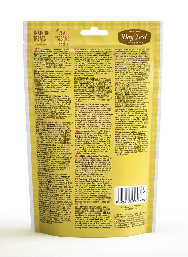 Dog Fest Training Treats Veal & Sesame Seeds 90g  - Image 2