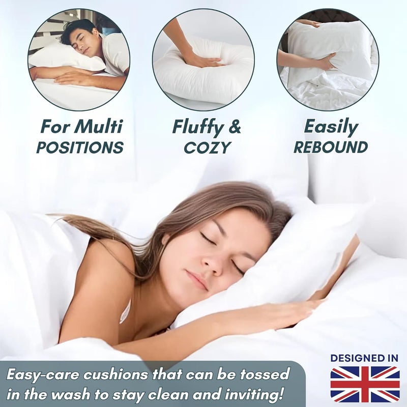 OSBED Premium Cushion Filler - Pack of 2, 24" x 24" - Soft Polyester Inserts for Home Décor - Image 4