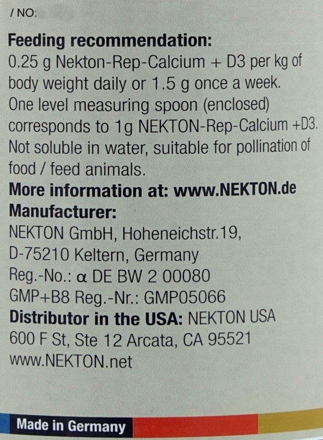 نيكتون مكمل غذائي للزواحف Nekton Rep-Calcium+ D3، وزن 130 غرام (4.56 أونصة) - Image 3