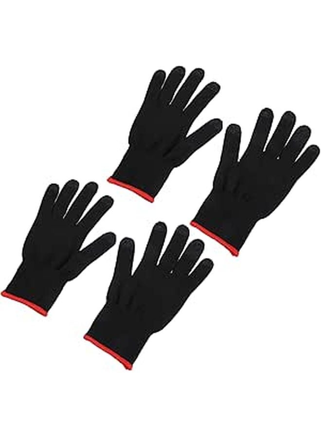Touchscreen Winter Gloves 2 Pairs Non Slip Gel Palms Comfortable Fit Black - Image 1