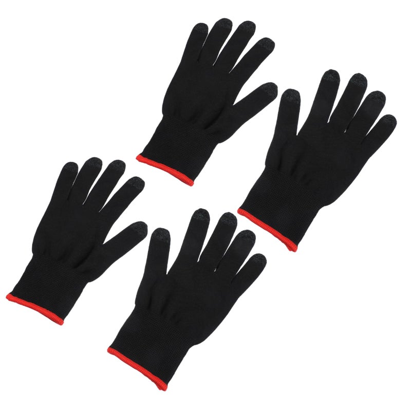 Touchscreen Winter Gloves 2 Pairs Non Slip Gel Palms Comfortable Fit Black - Image 2