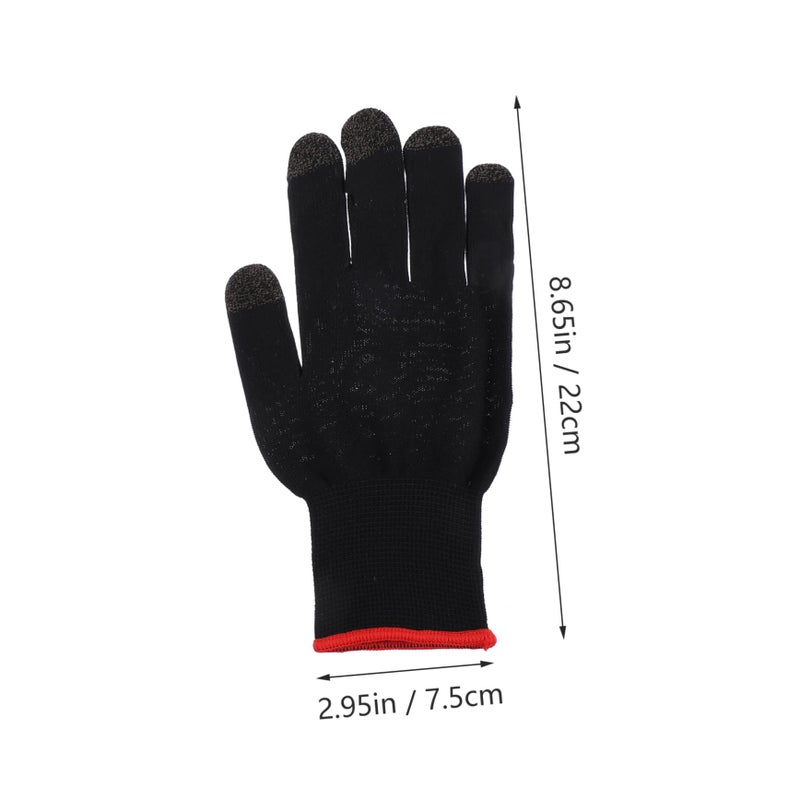 Touchscreen Winter Gloves 2 Pairs Non Slip Gel Palms Comfortable Fit Black - Image 3