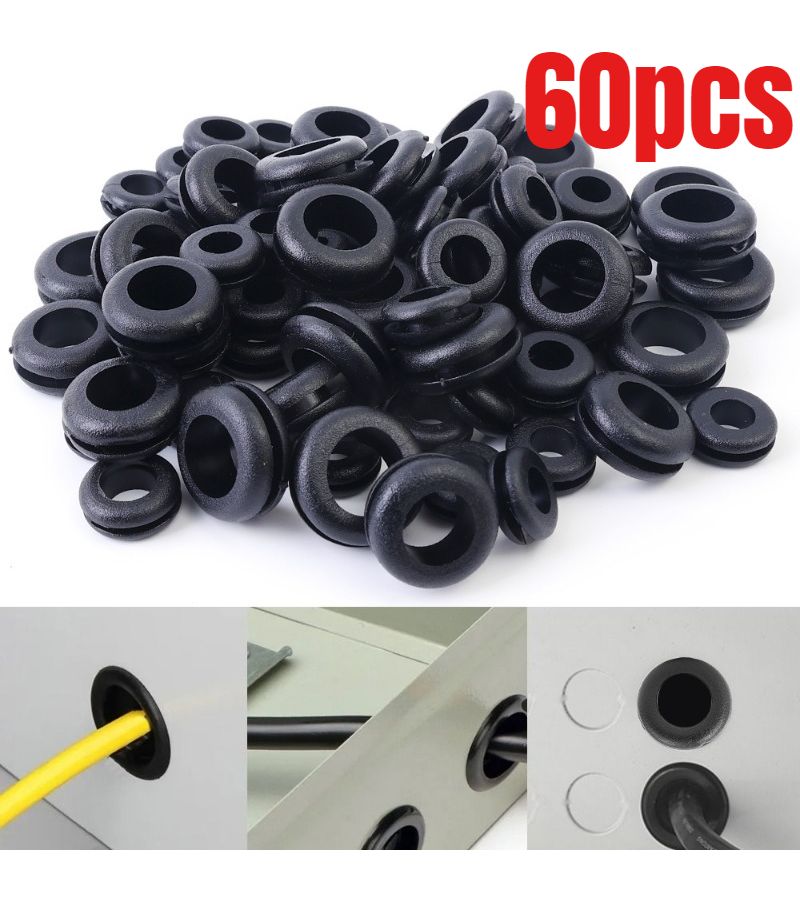 60 قطعة من مجموعة حلقة حماية السلك الحلقي (O Ring) بقطر 8 مم إلى 14 مم، حشية ختم مزدوجة الجوانب، حلقة مطاطية معزولة. - Image 4
