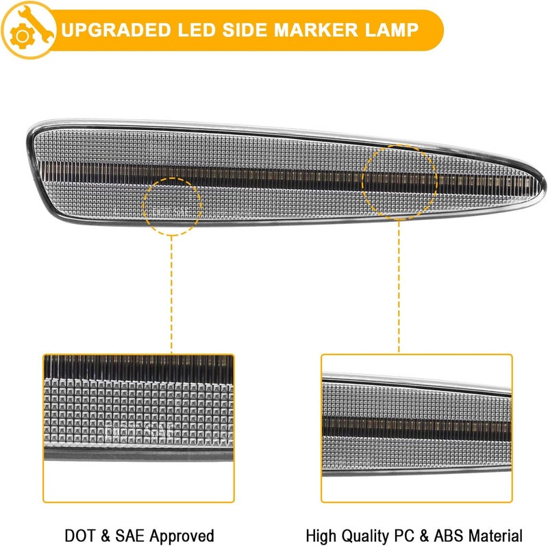 R&F Auto 4PCS LED Side Marker Lights for Corvette C6 - Image 4