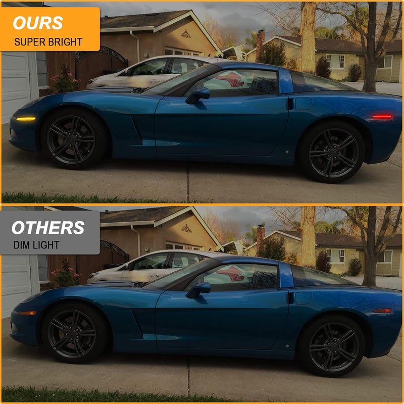 R&F Auto 4PCS LED Side Marker Lights for Corvette C6 - Image 3