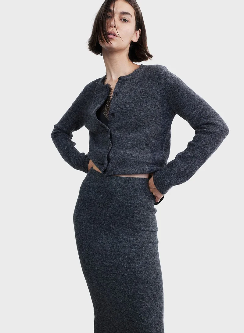 H&M High Waist Knitted Skirt