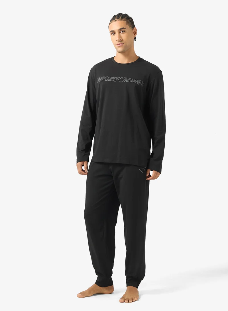 Casual Crew Neck T-Shirt And Payjma Set