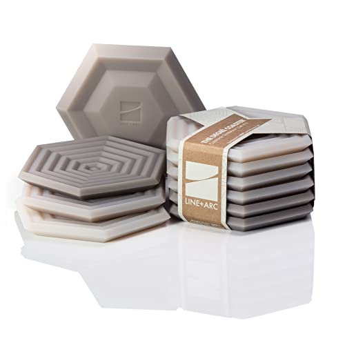 LINEARC Extra Thick Silicone Coasters As Seen in NYTimes WireCutter Waterproof AntiStain HeatSafe DishwasherSafe Degr Coasters Set of 6 Sandstone Outdoor Rubber MidCentury Modern
