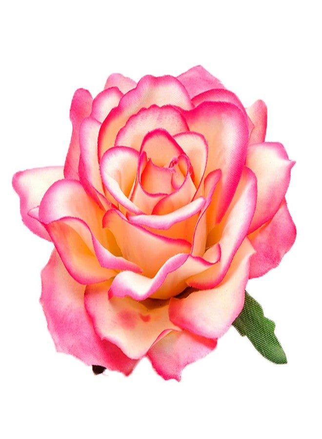 ericotry 6Pcs 4 inch Rose Flower Hair Clips Floral Hair Clips Hairpin Bride Flower Hair Accessories Rose Brooch Floral Brooch Flamenco Dancer Flower Pin Up Flower Brooch(Mixed 6 Colors) - Image 2