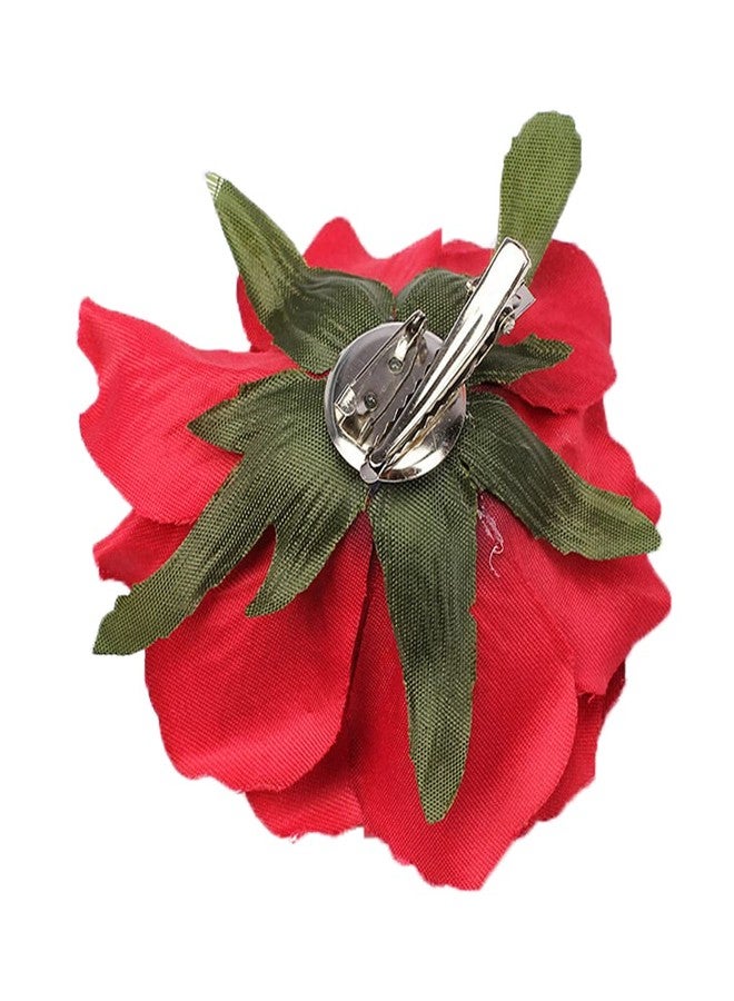 ericotry 6Pcs 4 inch Rose Flower Hair Clips Floral Hair Clips Hairpin Bride Flower Hair Accessories Rose Brooch Floral Brooch Flamenco Dancer Flower Pin Up Flower Brooch(Mixed 6 Colors) - Image 3