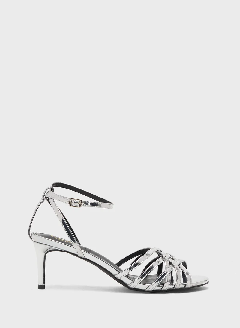 ايلا Mutli Strap Mid Heel Sandal