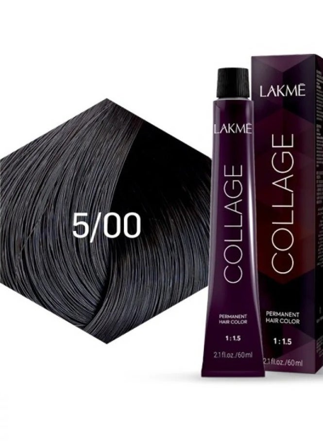 LAKME Collage Permanent Hair Color 5\00 Light Brown 60 ml  - Image 1