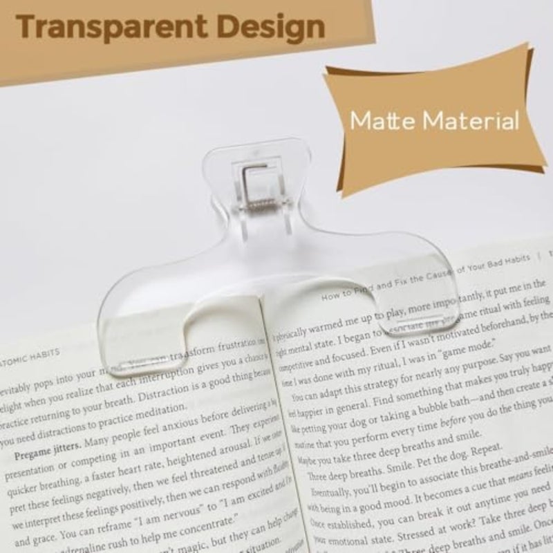 Book Page Holder, 3Pcs Clear Portable Bookmark Reading Accessory, Easy To Read, For Teaching, Piano Sheet Music, Fixed Music Opener, Teacher Clerk Special Holder - Image 3