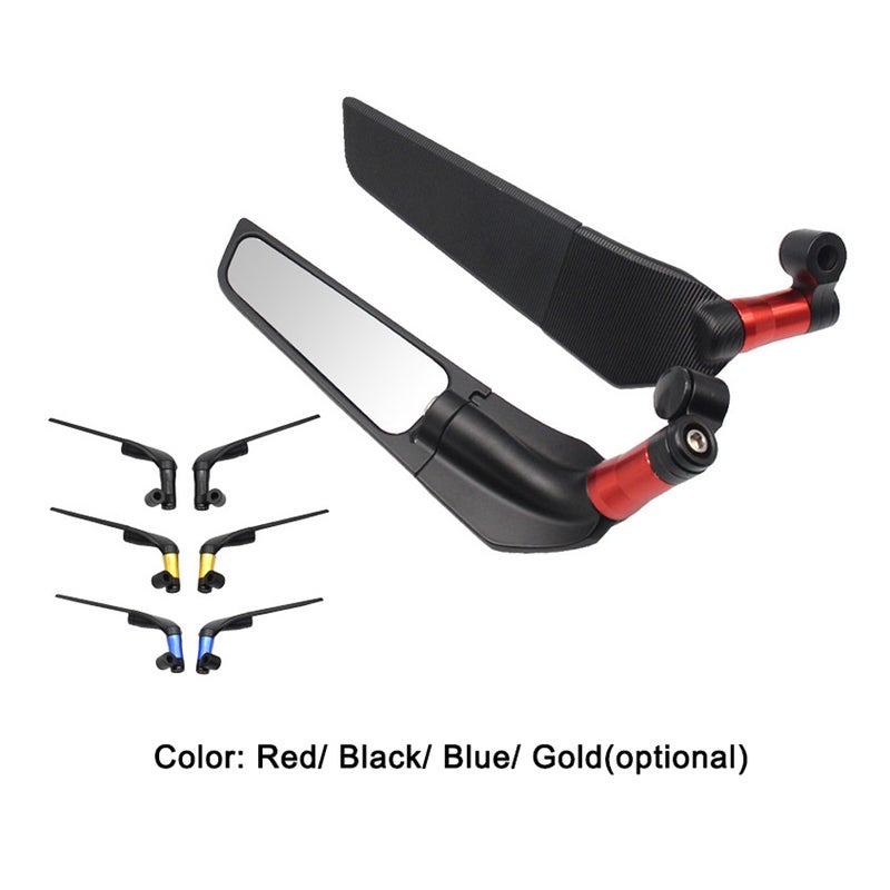Motorcycle Wind Wing: Red Premium Aluminum Alloy, Wear-resistant & Long-lasting - Ultra-clear Rearview Mirror for Enhanced Riding Safety, Wind Resistance Reduction & Most Motorcycles - Image 2