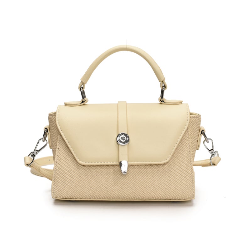 Trendy Fashion Large-Capacity Retro Crossbody Bag With Color-Blocking Small Square Texture Bag For Women - Image 1