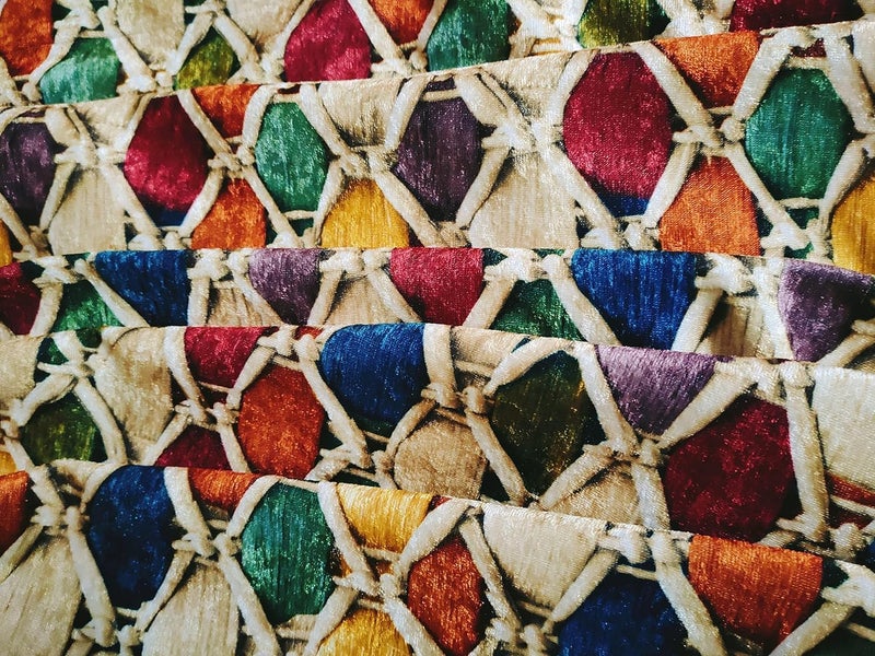 Senor SENOR Imported Velvet Solid Fabric 56 Inch Width for Sofa Upholstery Curtains Cushions Bedsheets Diwan Sofa Covers DIY Dresses 1 Mtr 3D Multicolor  - Image 5