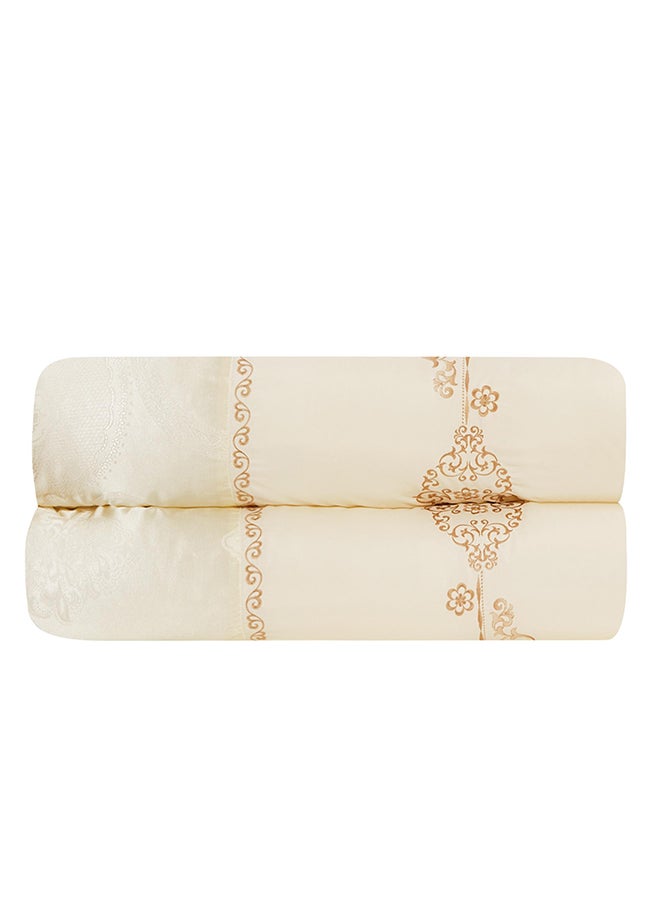 Comforter Set Extra Soft Lace Jacquard Comforter King Size Microfiber Printed 8 Pieces Set