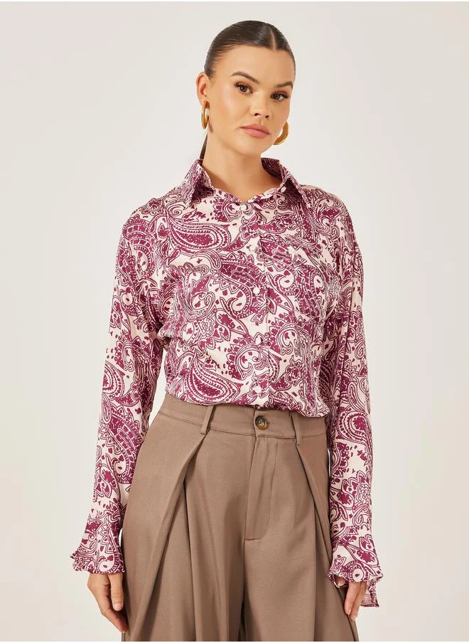 Styli Paisley Printed Long Sleeve Regular Fit Shirt