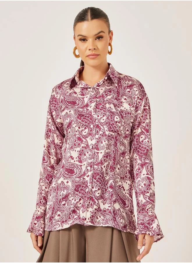Styli Paisley Printed Long Sleeve Regular Fit Shirt