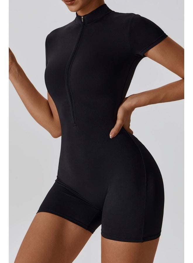 KAWN.YOGA KAWN YOGA Womens Short Sleeve Bodycon Bodysuit Tummy Control  - Image 1