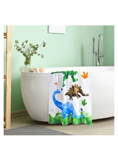 Excefore Watercolor Dinosaur Beach Towel 150 * 70cm Microfiber Dino Camping Towels for Boys Kids Quick Dry Ultra Absorbent Super Soft Beach Blanket Pool Travel Swimming Bath Shower Towel  - Image 5