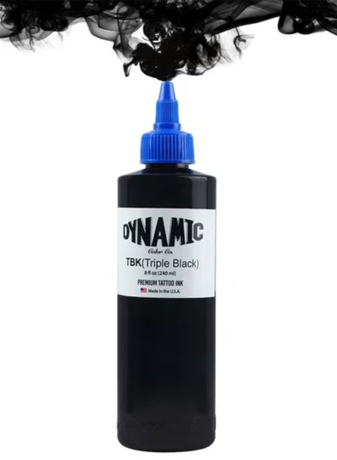 Dynamic Color Co Triple Black Premium Tattoo Ink Bottle 8oz - Image 1