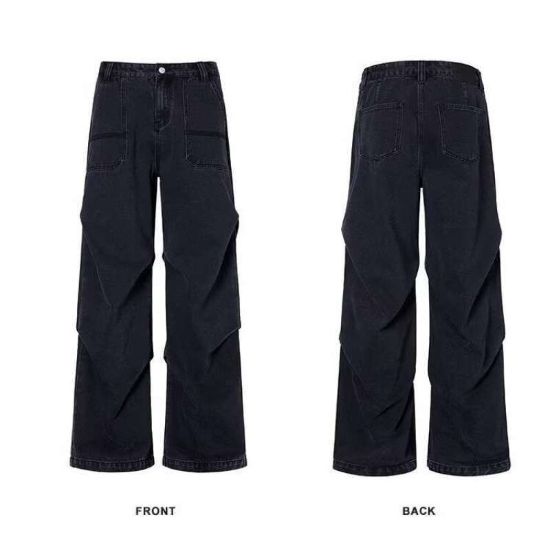 Unisex Classic Denim Jeans Loose Fit Daily Outdoor Wear - Image 1