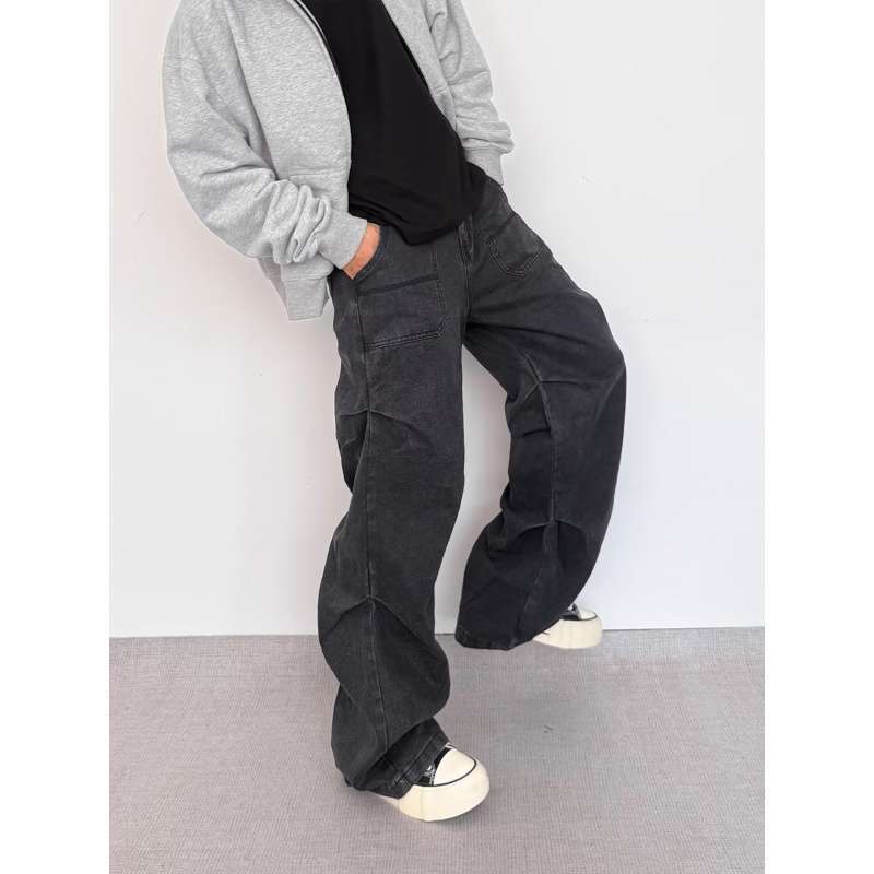 Unisex Classic Denim Jeans Loose Fit Daily Outdoor Wear - Image 4