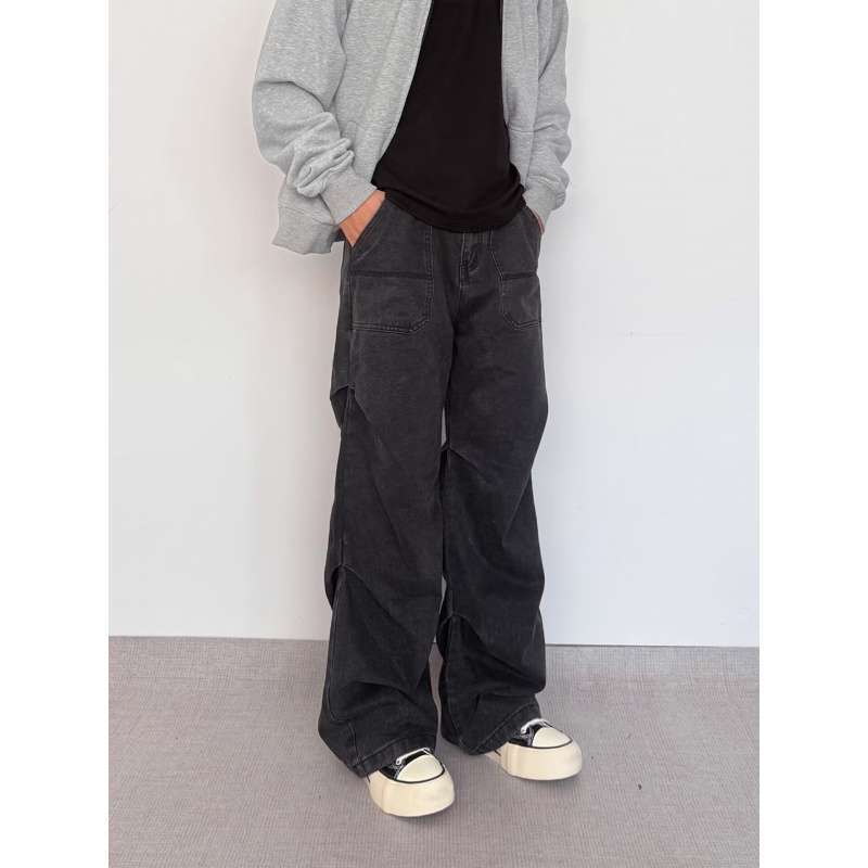 Unisex Classic Denim Jeans Loose Fit Daily Outdoor Wear - Image 2