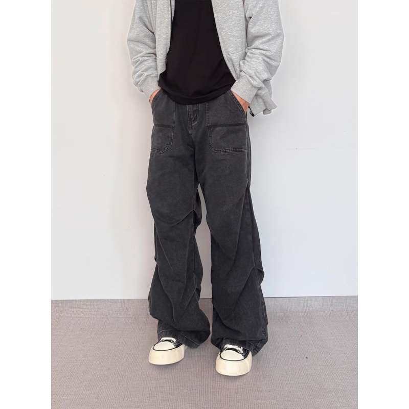 Unisex Classic Denim Jeans Loose Fit Daily Outdoor Wear - Image 5